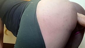 Blonde Big Ass Trans, Why Not Get Anal Fucked By Huge Dildo For Milk Cumfarts In Bathroom?