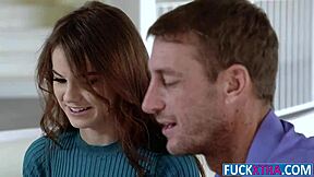 Ellie Eilish Her Tiny Teen Pussy Feels Overwhelmed As Cum Lover In Bent Over Doggystyle And Muff Diving Session.