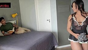 The best thing in the world is finding a slutty maid who can't resist a big interracial monster cock