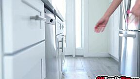 chores and blowjob become sexy teen 18+ stepsister allie addison new obsession with petite pornstar sucking rough doggystyle sex and bent over hardcore fucking.