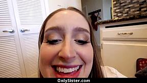 Stepsis SUCKS his big cock and SWALLOWS huge load - onlysister