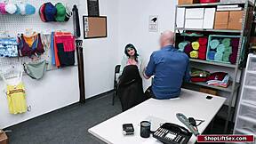 Lp Officer Fucks A Slut Teen Shoplifter With Big Cock In Office!