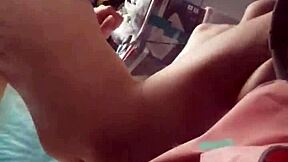 Young blonde takes on huge white monster cock in hardcore action 😈