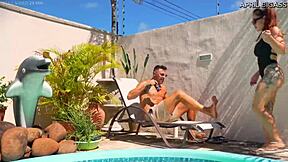 Pool Day Fuck from Dirty Ass to Mouth with Cum Swallow and Face Load