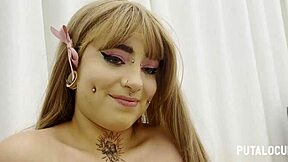 omg this chubby tattooed teen deedee with big natural tits rides hard and swallows all the cum 😍