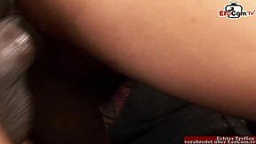 Black teen 18+ with natural tits gets ass cumshot from bbc