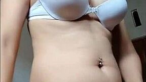 Sexy Shemale Masturbates Her Cock Solo!