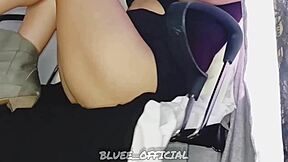 Horny babe sets up her camera to capture masturbating her perfect big-lipped pussy reaching multiple orgasms with strong contractions