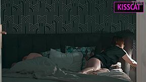 Matthew Meier Fucks Hot Milf in Bedroom Threesome With Blowjob Cum in Mouth and Pussy Licking While Step Son Shares Bed With Step Mom