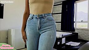 Petite Latina Stepsister Bent Over in Doggystyle for Cumshot Inside Her Vagina