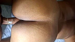 chocolate bbw takes skinny guy in creampie interracial first scene