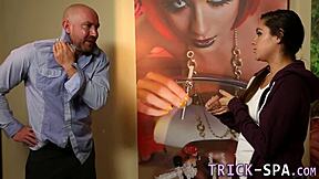 teen domina masseuse received cum in session