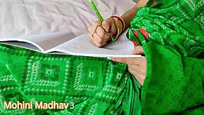 Indian teacher mohini gets fucked hard by student in restroom with intense banging action