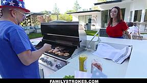 Stepdad Teaches Boss Cronys Stepdaughter All About Lesally Boss Stepfamily Fun On Fourth Of July With Hardcore Taboo Action!
