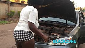 Damage CAR And SHE Needed HELP From Neighbor