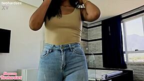 Petite Latina Stepsister Bent Over in Doggystyle for Cumshot Inside Her Vagina