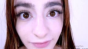 shy brunette teen babysitter experiences intense strapon orgasms during lesbian casting