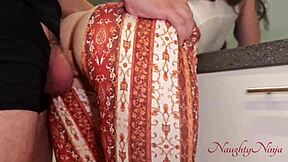 My curvy cleaner lady takes doggystyle creampie without protesting for extra tip