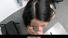 Is This Hot Asian Teen Punished by Cop After Getting Caught in Dressing Room Sex?