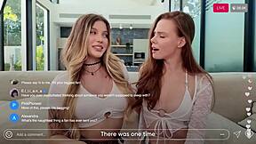 Delivery guy fucks and cums in me during live stream with friends watching