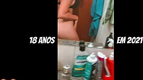 Brazilian teen at 18 years and 2 months experiences first anal sex with cumshot on face in hardcore debut