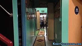 femdom teen 18+ rides big black cock in interracial cuckold fetish with handjob and facial cumshot