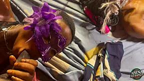 Two Slim Teens Dance And Fuck In Foursome With Big Black Cocks