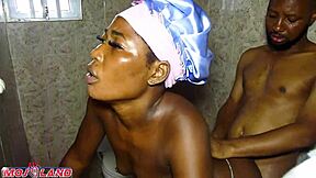 Watch Amateur Ebony Babe Get Bent Over for Interracial Doggystyle! Tight Wet Pussy Pounds in Bathroom Quickie!