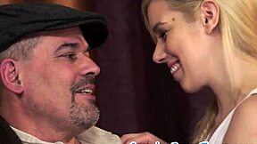 pussylicked teen 18+ babe pounded by pensioner in bent over doggystyle with muff diving and oral action