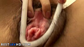 Dirty japanese teen drills herself with toys. She squirts all over in this horny asian uncensored jav solo.