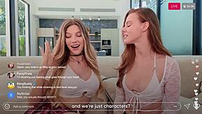 Delivery guy fucks and cums in me during live stream with friends watching