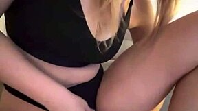 Teen with Big Natural Tits Squirting Hard While Riding Dildo