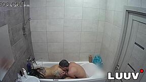 Luuv's request for shaving help in the bathroom evolves into an intimate, sensual display with her friend