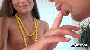 Will this teen give deepthroat blowjob before her pink twat gets drilled in POV?