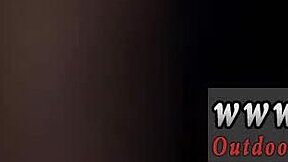 Teen mirror dildo masturbation gets hardcore with rough doggy style outdoor bondage domination! 😈🔥