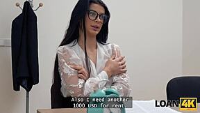 Brunette Teen Gets Rough Hardcore Sex in Office Casting Interview