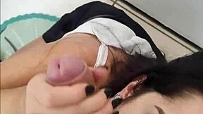 Why would cute Brazilian teen Debora Prado suck a big cock before leaving?