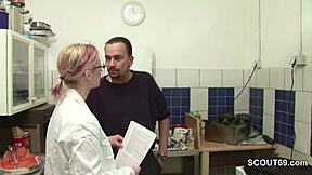 Petite Skinny Teen Virgin Gets First Hardcore Fuck From German Boss