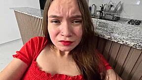 Stepfather tests new camera by filming pov doggystyle sex with stepdaughter in homemade amateur