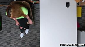 Horny Thick Blonde Teen 18+ Shoplifter Alexa Raye Seduces Security Officer!
