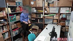 Criminal with nice tits blows and fucks officer hard