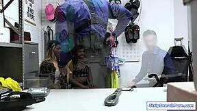 Officer says to teen shoplifters let's have 3some with blowjobs