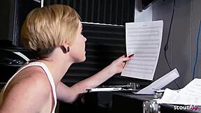 Wrecking ball parody turns into group sex banging with skinny teen miley may and older guys in doggystyle.