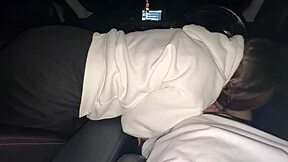 Picked up a teen whore and fucked her mouth hard in the car!