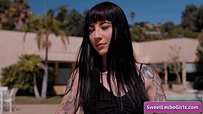 Teen Hot Lesbian Horny Girls Aiden Ashley Goth Charlotte Kissing with Tongue Very Tender Outside