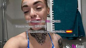 I'm lady medusa and I'm going to fuck my tutor with this body, who can resist a petite tattooed college girl in shower quickie?