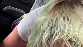WOW! WET T-SHIRT STREETWALKER SUCKS DEEP IN BACKSEAT SWALLOWS EVERY DROP!