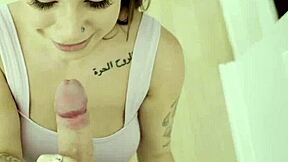 Indica flower suckin my huge cock deep in filthy mouth