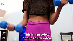 damn that puffy cameltoe in tight magenta biker shorts babe