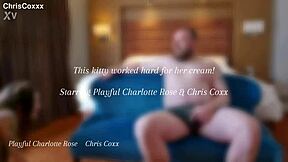 Kitty works hard for her cream in bedroom blowjob and doggystyle.